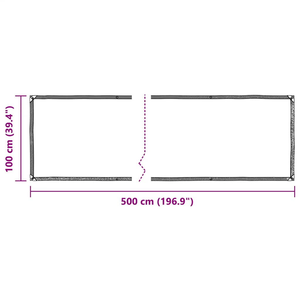 vidaXL Przezroczysta plandeka z oczkami 1x5 m PVC