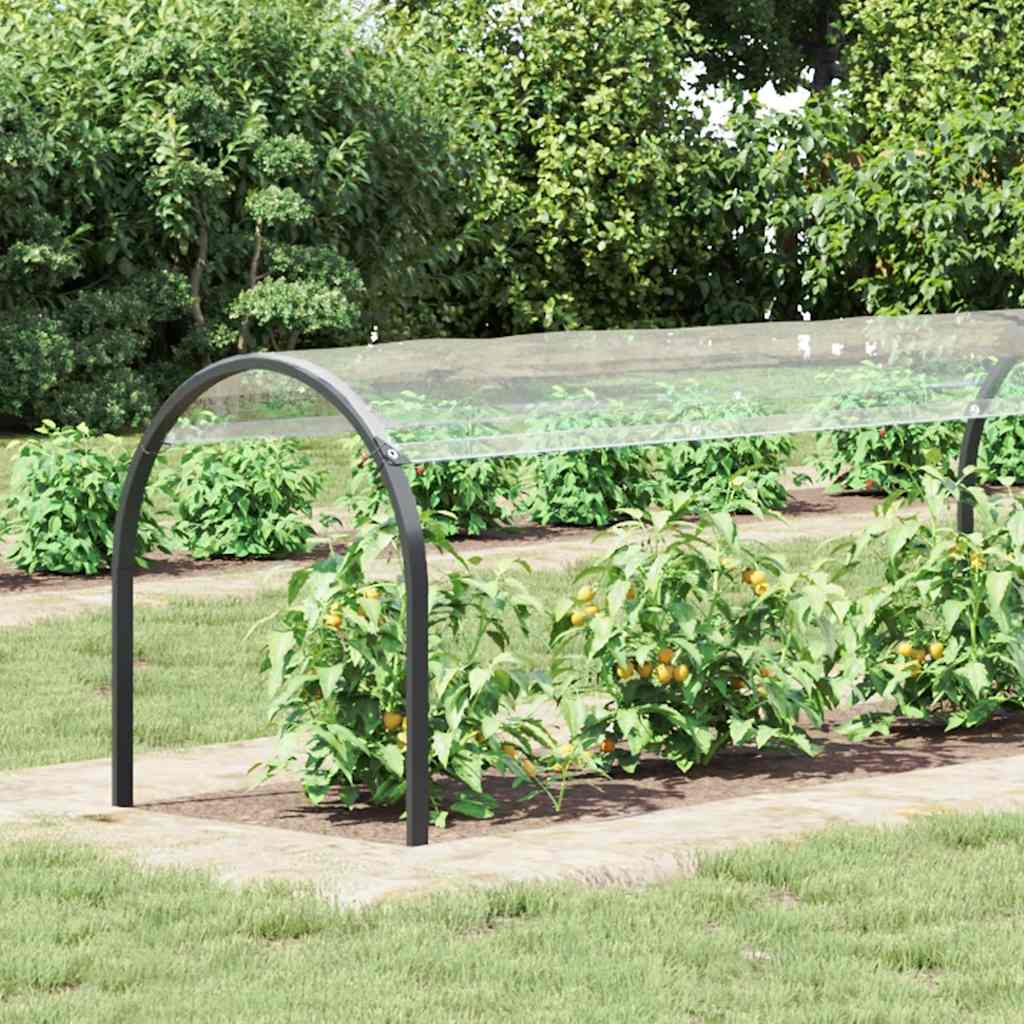 vidaXL Przezroczysta plandeka z oczkami 1x8 m PVC