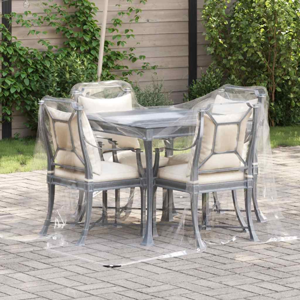 vidaXL Przezroczysta plandeka z oczkami 2x2 m PVC
