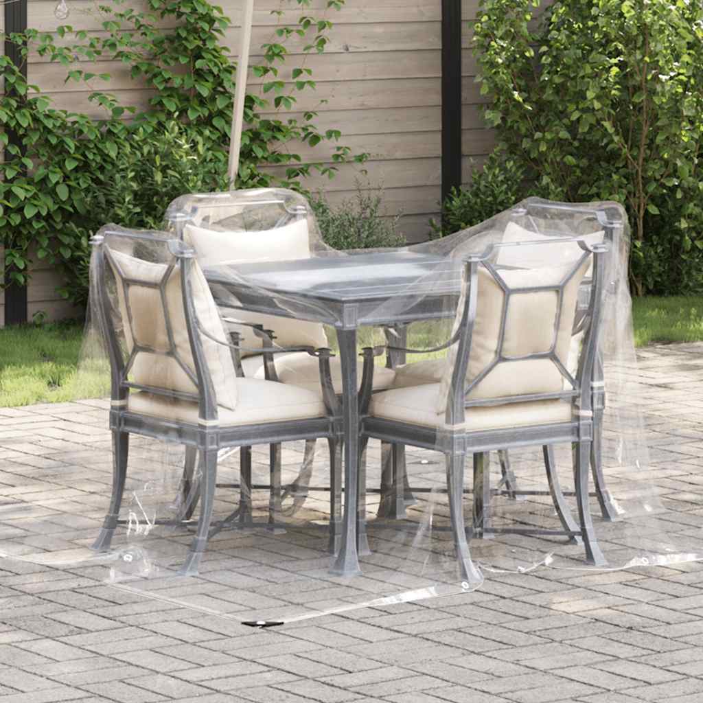 vidaXL Przezroczysta plandeka z oczkami 2x3 m PVC