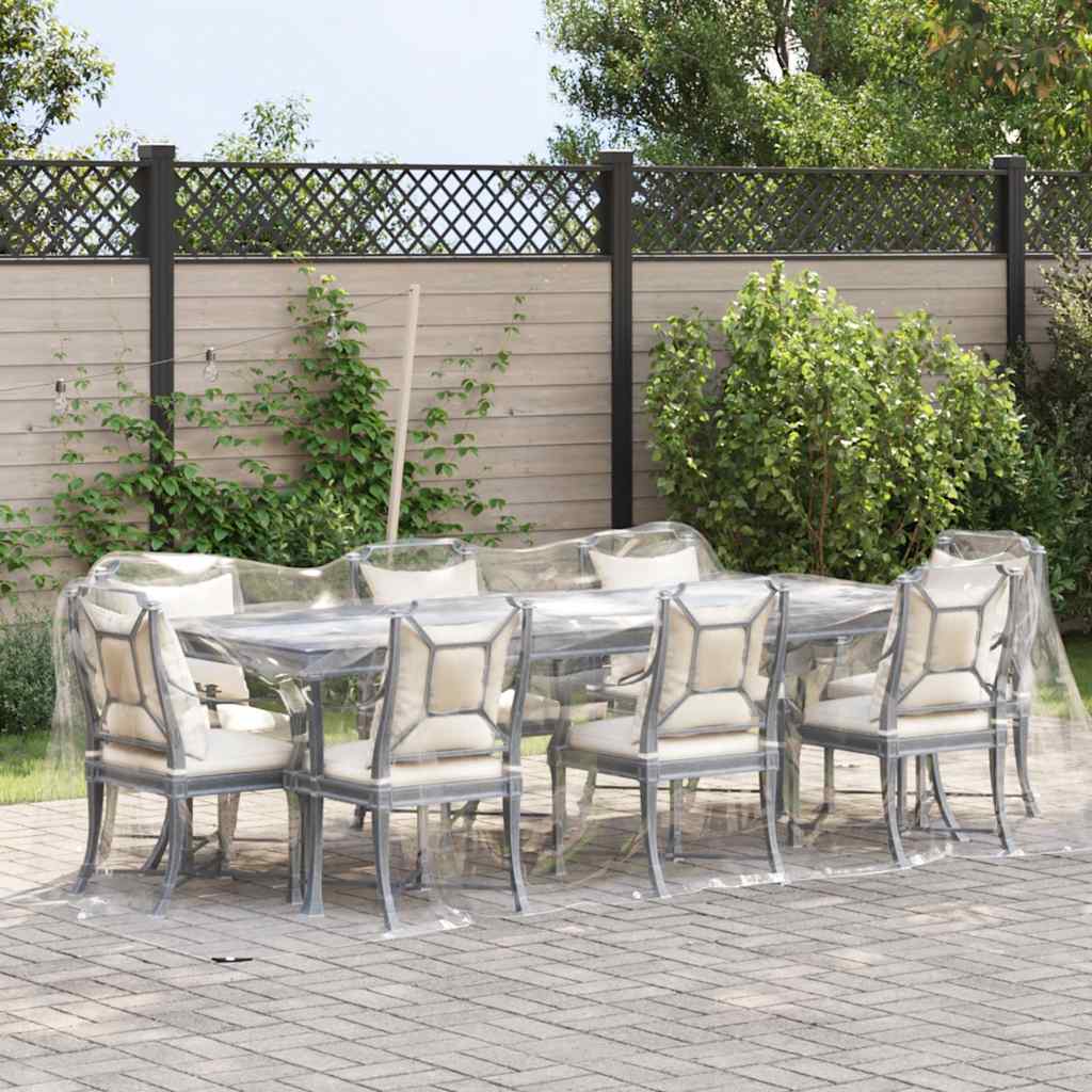 vidaXL Przezroczysta plandeka z oczkami 2x6 m PVC