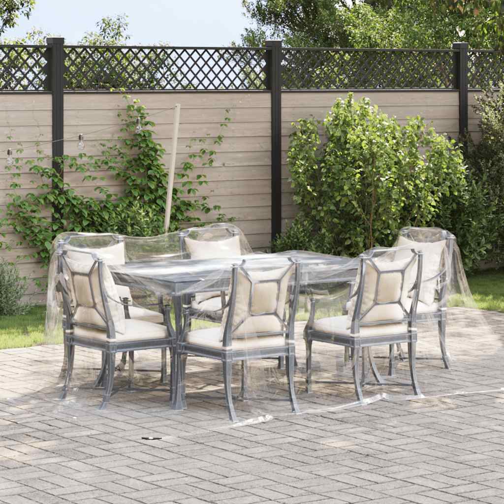 vidaXL Przezroczysta plandeka z oczkami 3x4 m PVC