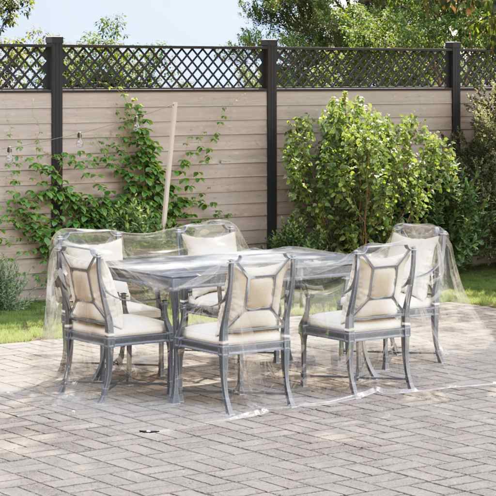 vidaXL Przezroczysta plandeka z oczkami 3x5 m PVC