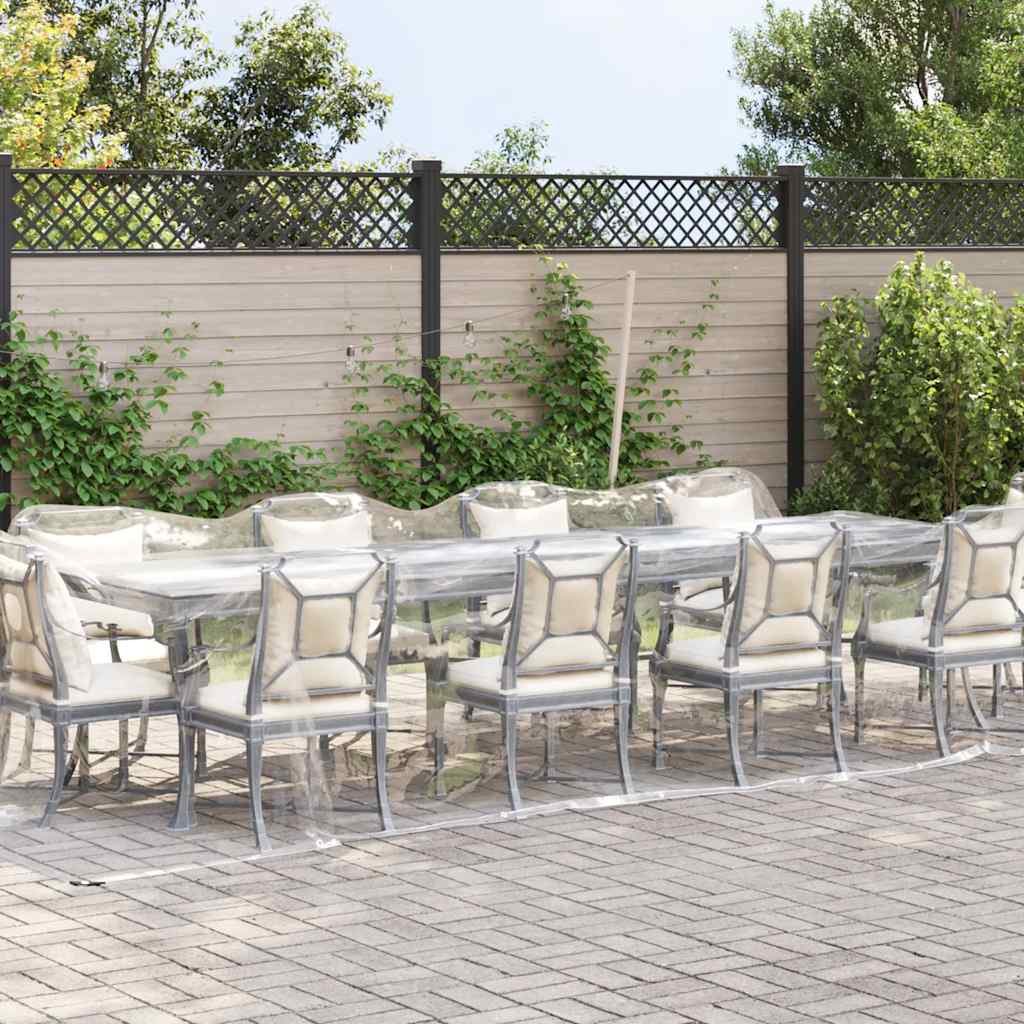 vidaXL Przezroczysta plandeka z oczkami 3x8 m PVC