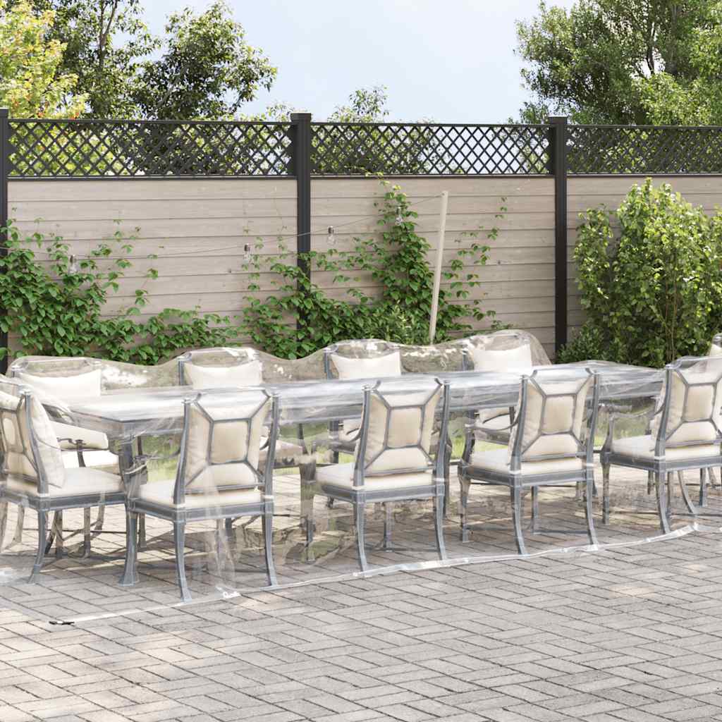 vidaXL Przezroczysta plandeka z oczkami 3x10 m PVC