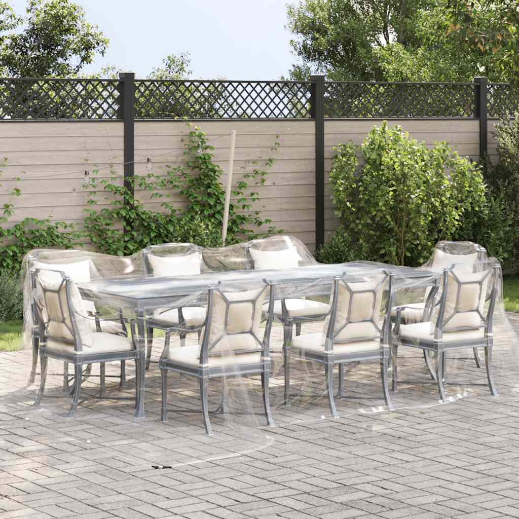 vidaXL Przezroczysta plandeka z oczkami 4x4 m PVC