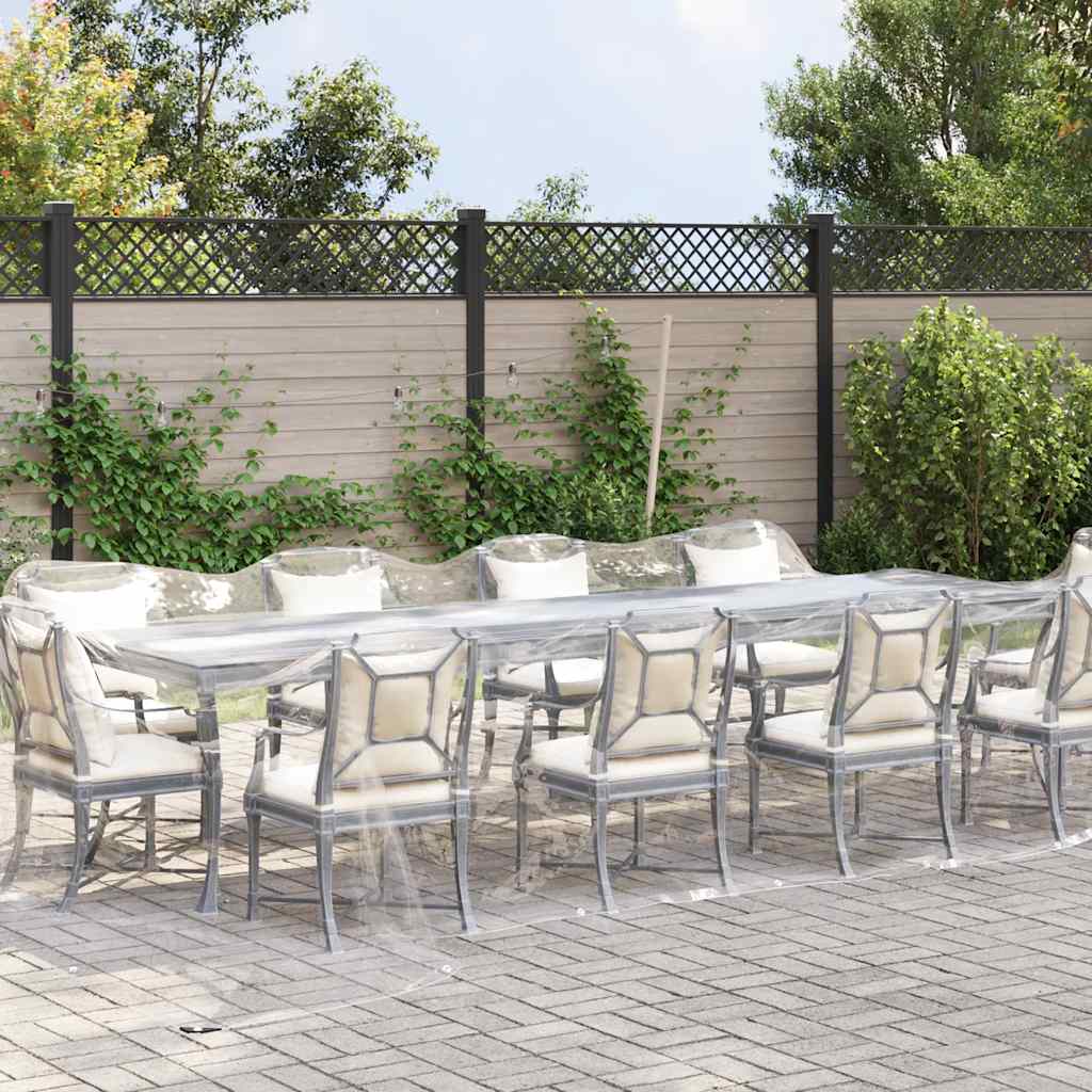 vidaXL Przezroczysta plandeka z oczkami 4x10 m PVC