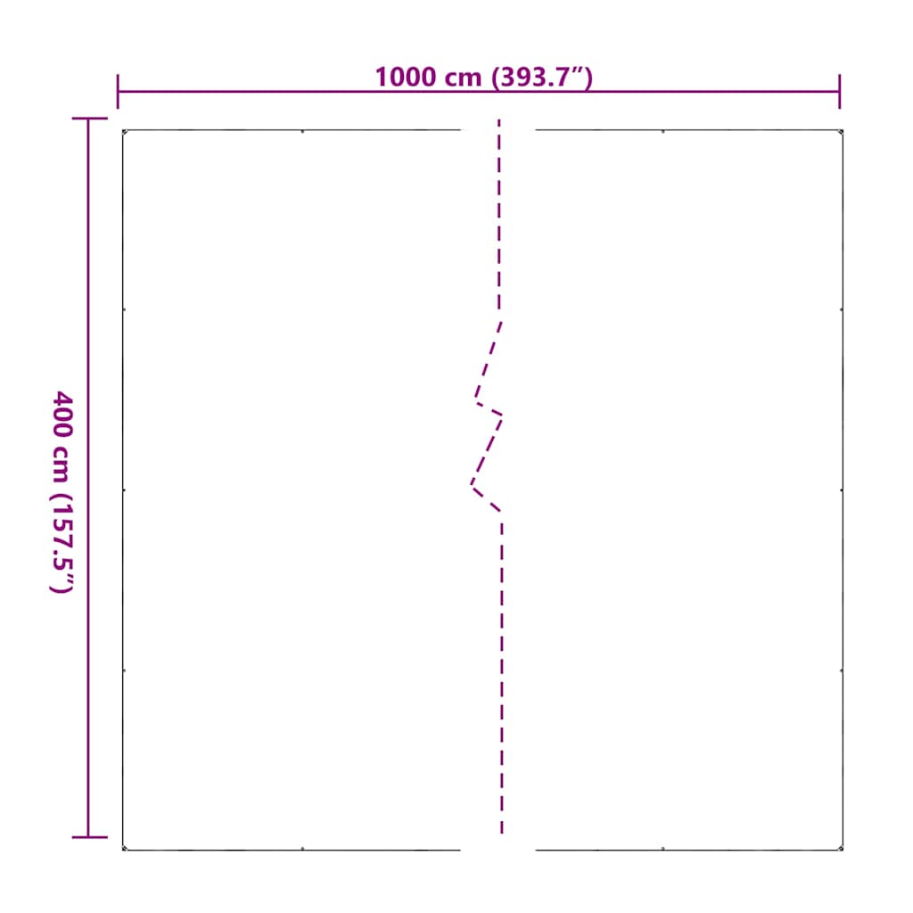vidaXL Przezroczysta plandeka z oczkami 4x10 m PVC