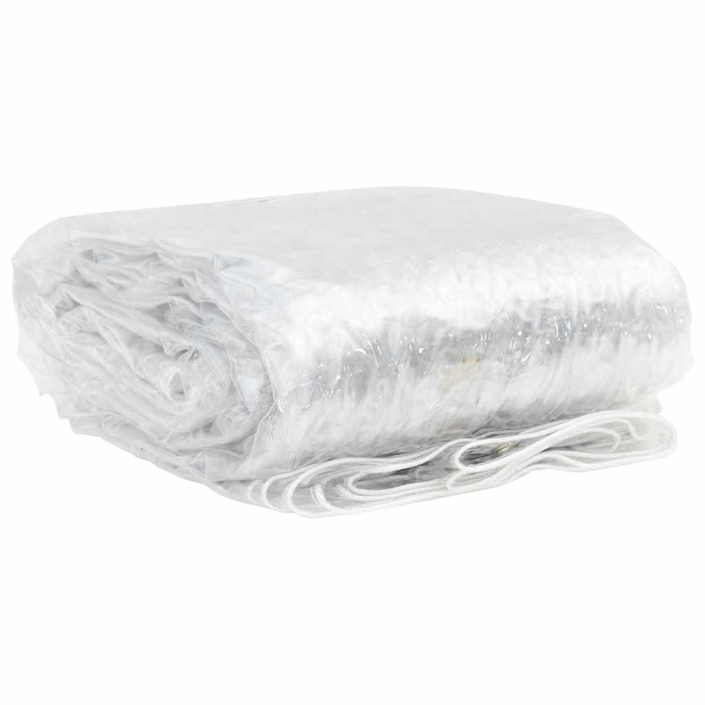 vidaXL Przezroczysta plandeka z oczkami 4x12 m PVC