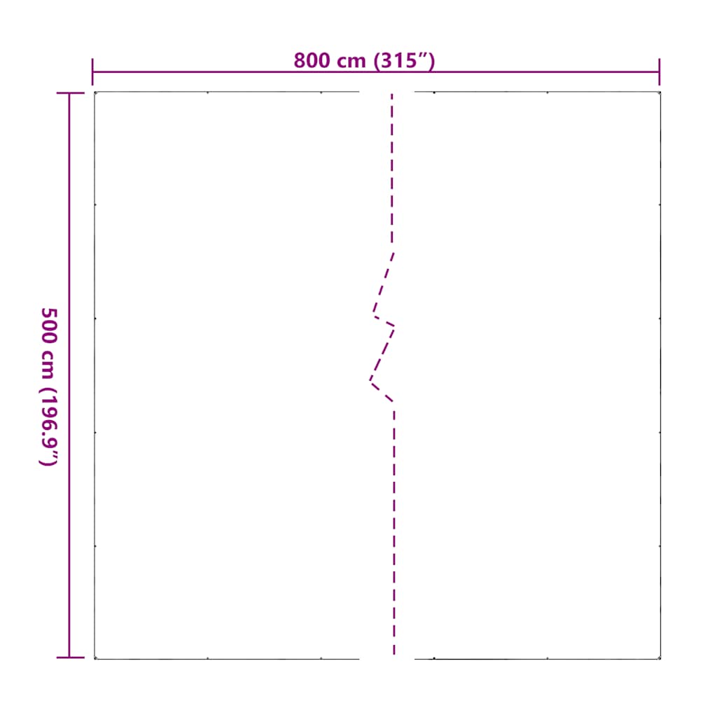 vidaXL Przezroczysta plandeka z oczkami 5x8 m PVC