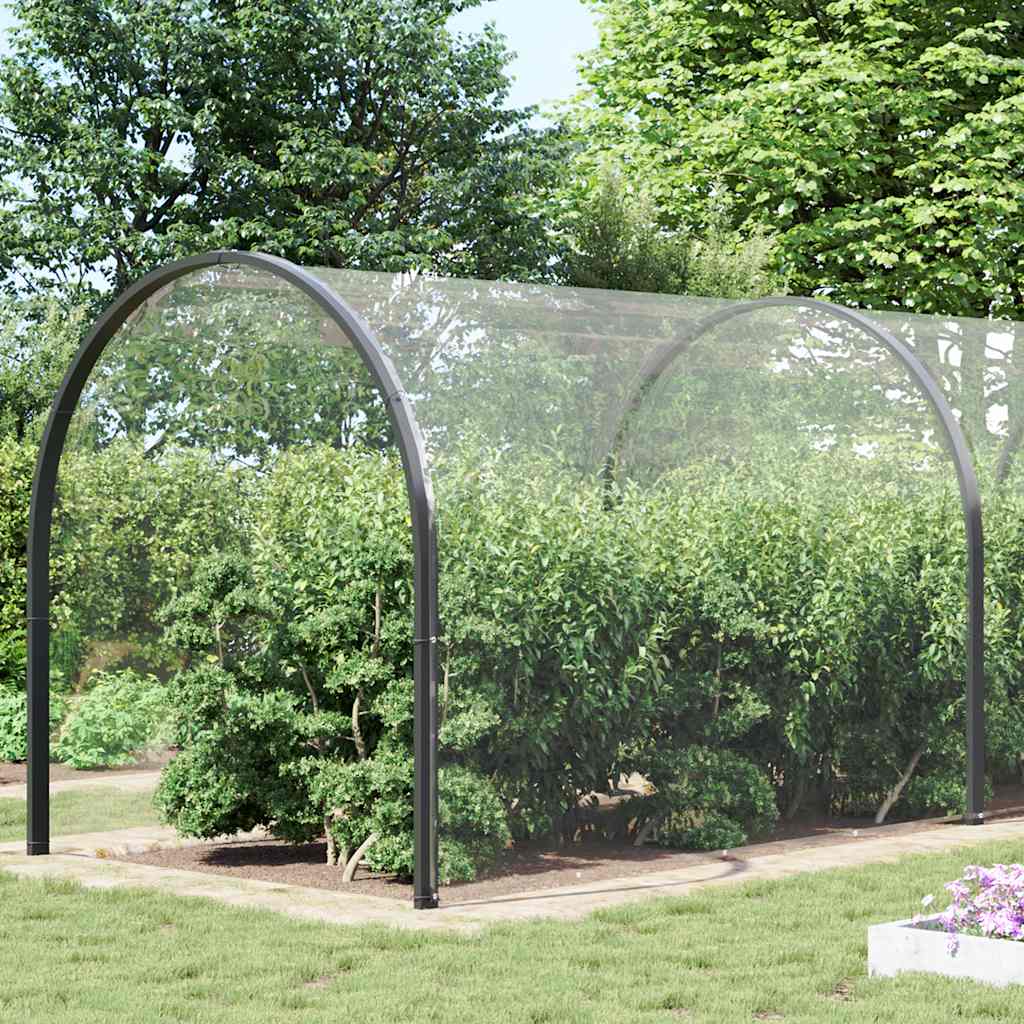 vidaXL Przezroczysta plandeka z oczkami 5x12 m PVC