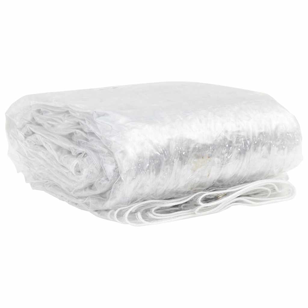 vidaXL Przezroczysta plandeka z oczkami 5x12 m PVC