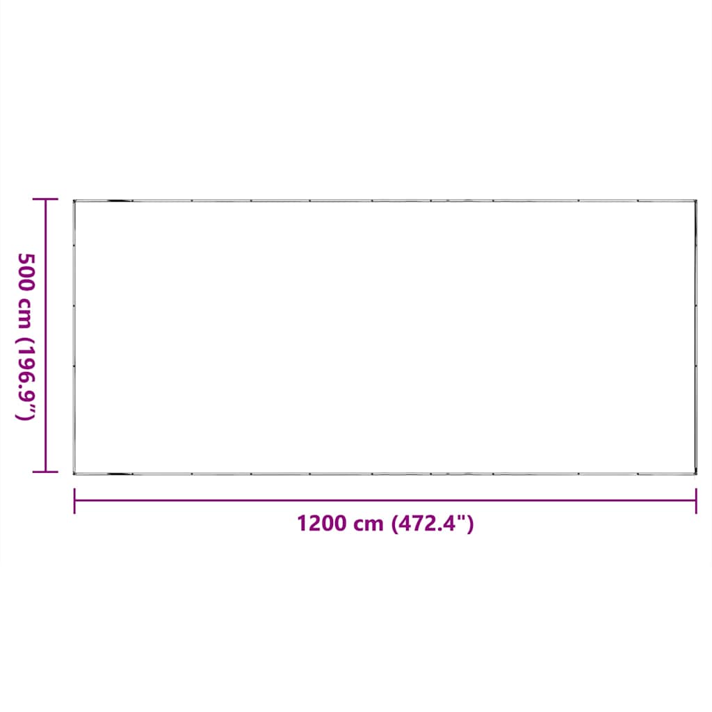 vidaXL Przezroczysta plandeka z oczkami 5x12 m PVC