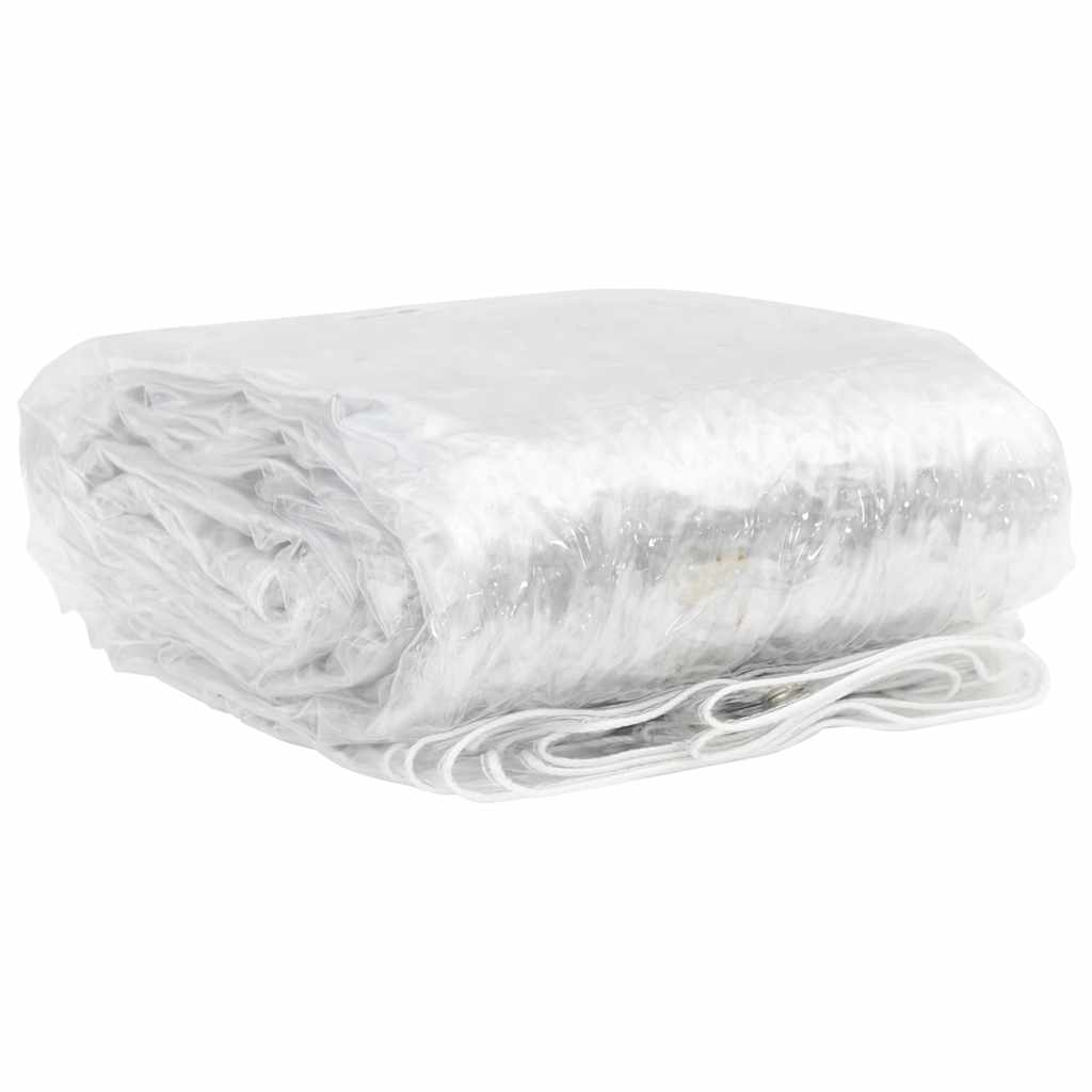 vidaXL Przezroczysta plandeka z oczkami 6x12 m PVC