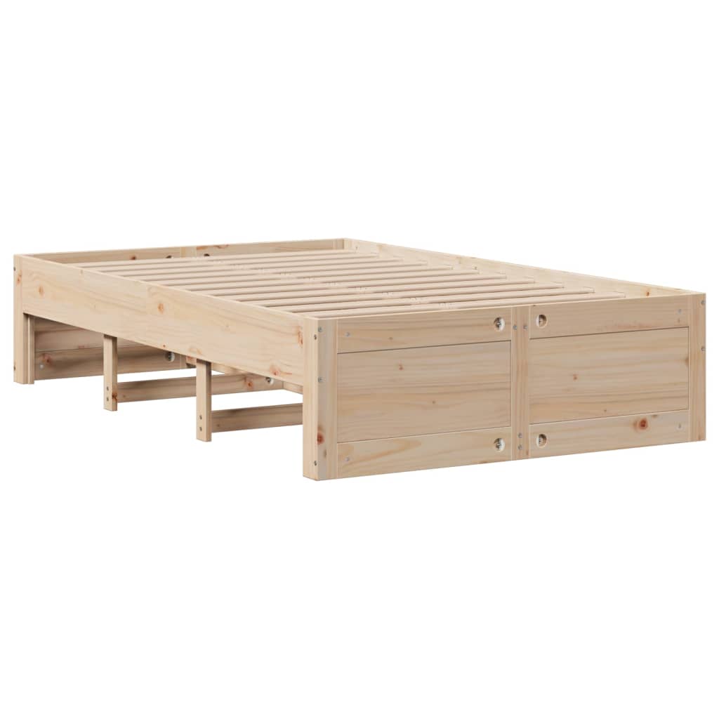 vidaXL Rama łóżka z szufladami, bez materaca, 135x190 cm, sosnowa