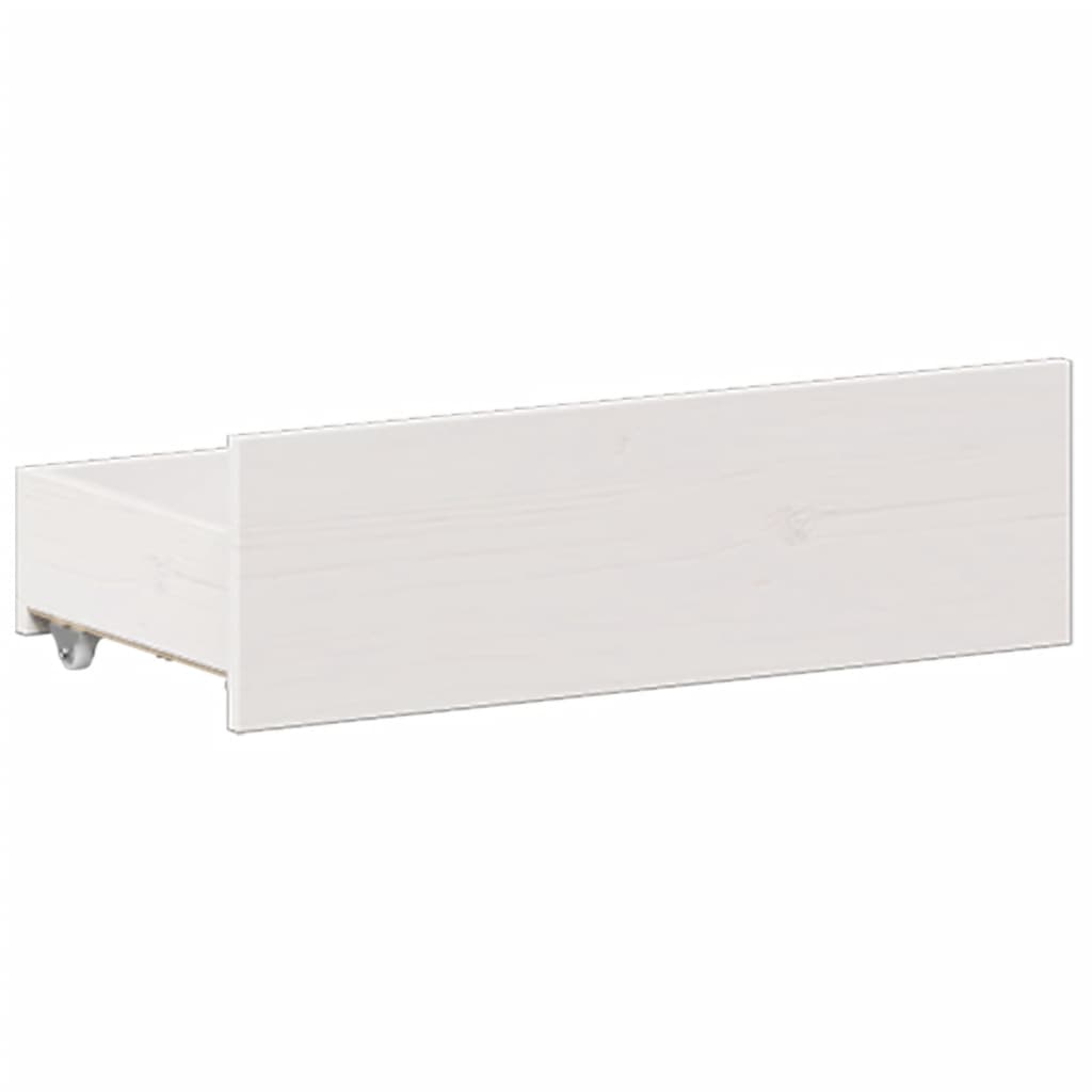 vidaXL Łóżko z regałem, bez materaca, białe, 140x200 cm, sosnowe