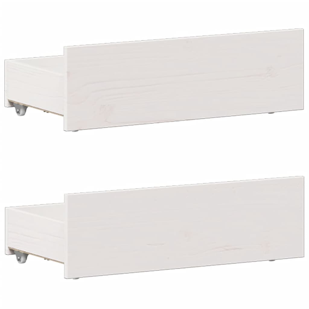 vidaXL Łóżko z regałem, bez materaca, białe, 75x190 cm, sosnowe