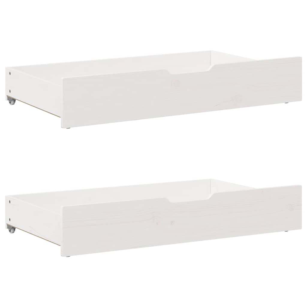 vidaXL Rama łóżka bez materaca, biała, 135x190 cm, lite drewno sosnowe
