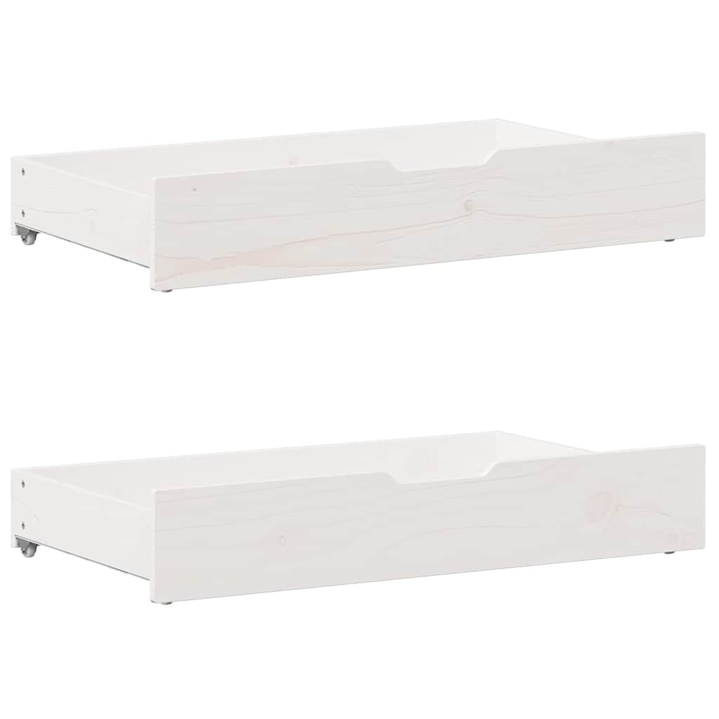 vidaXL Rama łóżka bez materaca, biała, 140x190 cm, lite drewno sosnowe