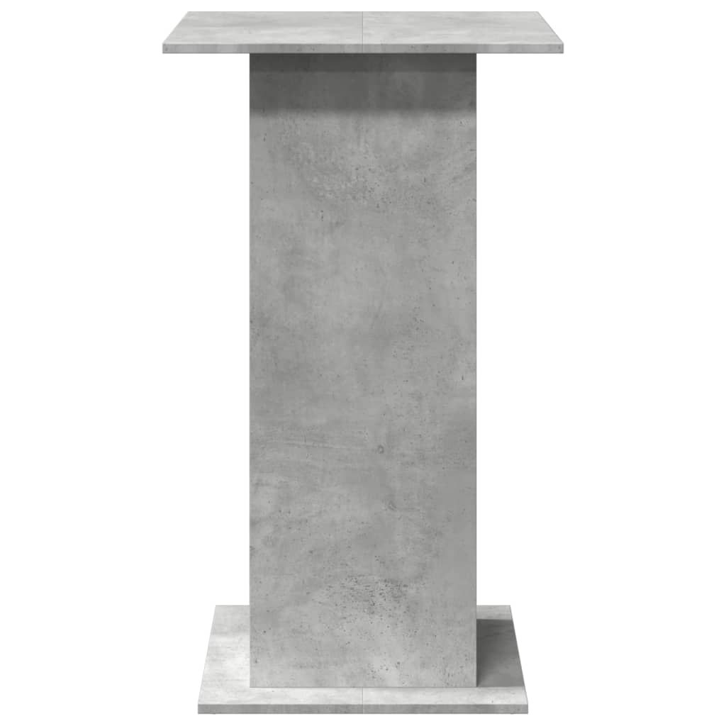 vidaXL Stolik barowy z półkami, szarość betonu, 60x60x102 cm