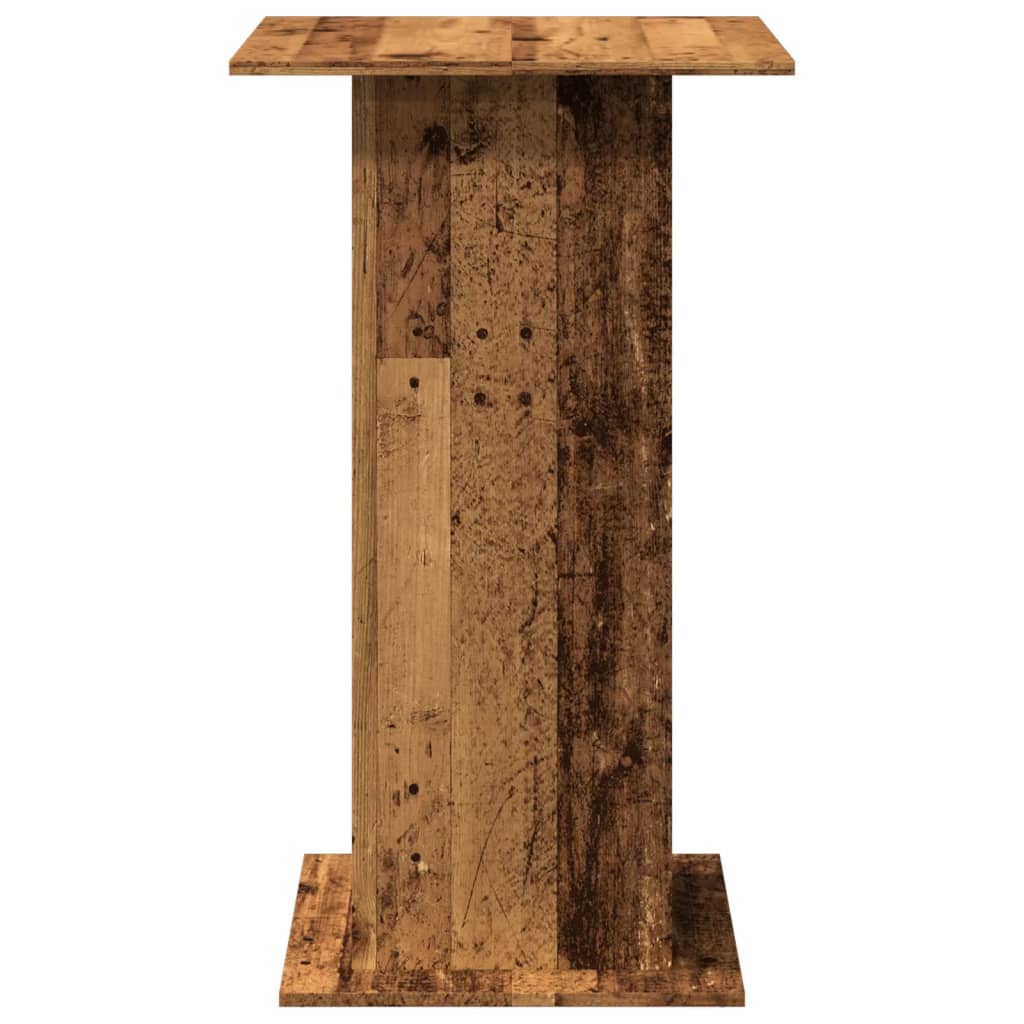 vidaXL Stolik barowy z półkami, stare drewno, 60x60x102 cm