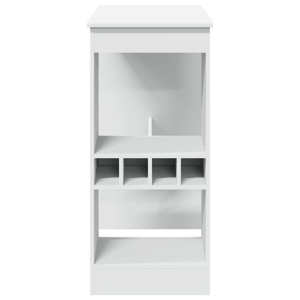 vidaXL Stolik barowy z przegródkami, biały, 90x47,5x103,5 cm