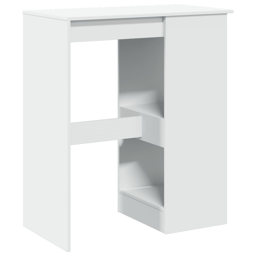 vidaXL Stolik barowy z przegródkami, biały, 90x47,5x103,5 cm