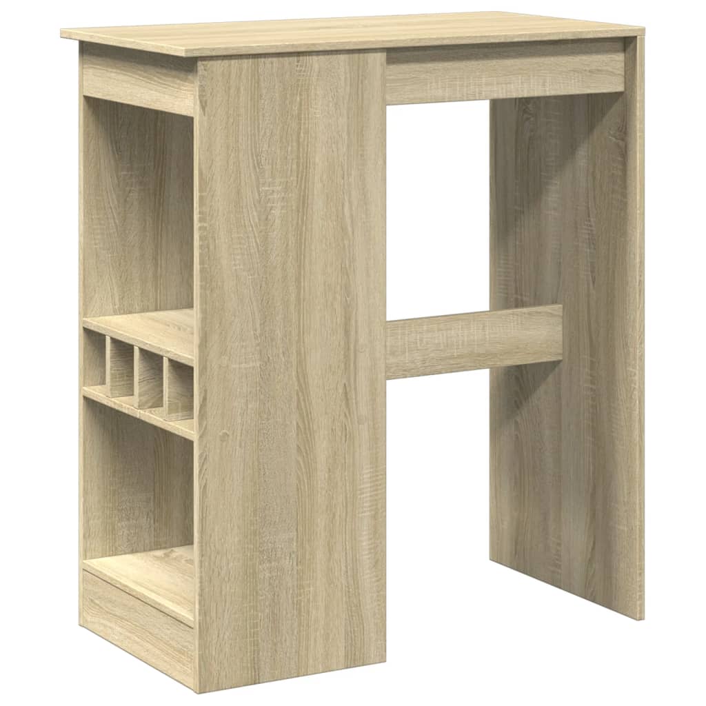 vidaXL Stolik barowy z przegródkami, dąb sonoma, 90x47,5x103,5 cm