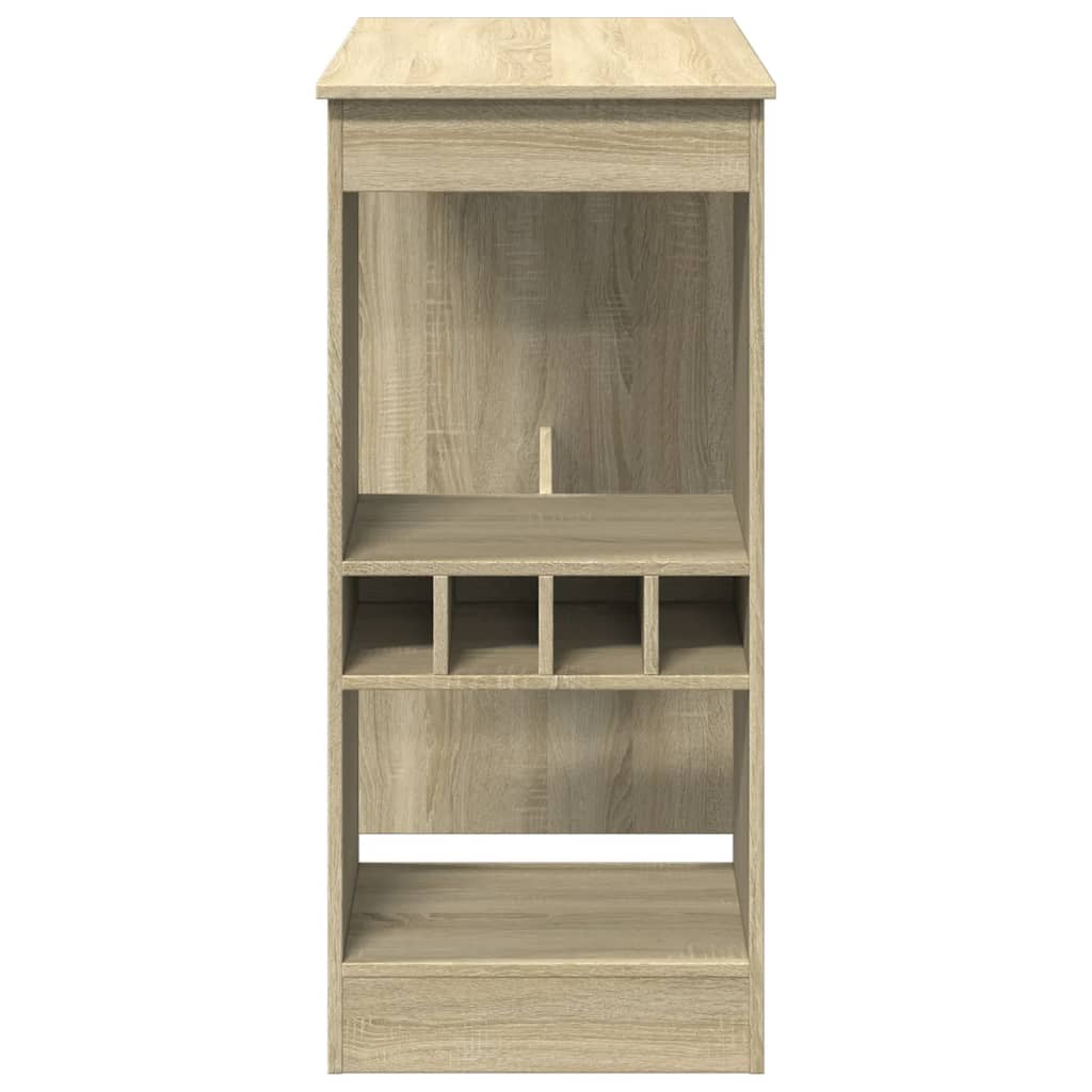 vidaXL Stolik barowy z przegródkami, dąb sonoma, 90x47,5x103,5 cm