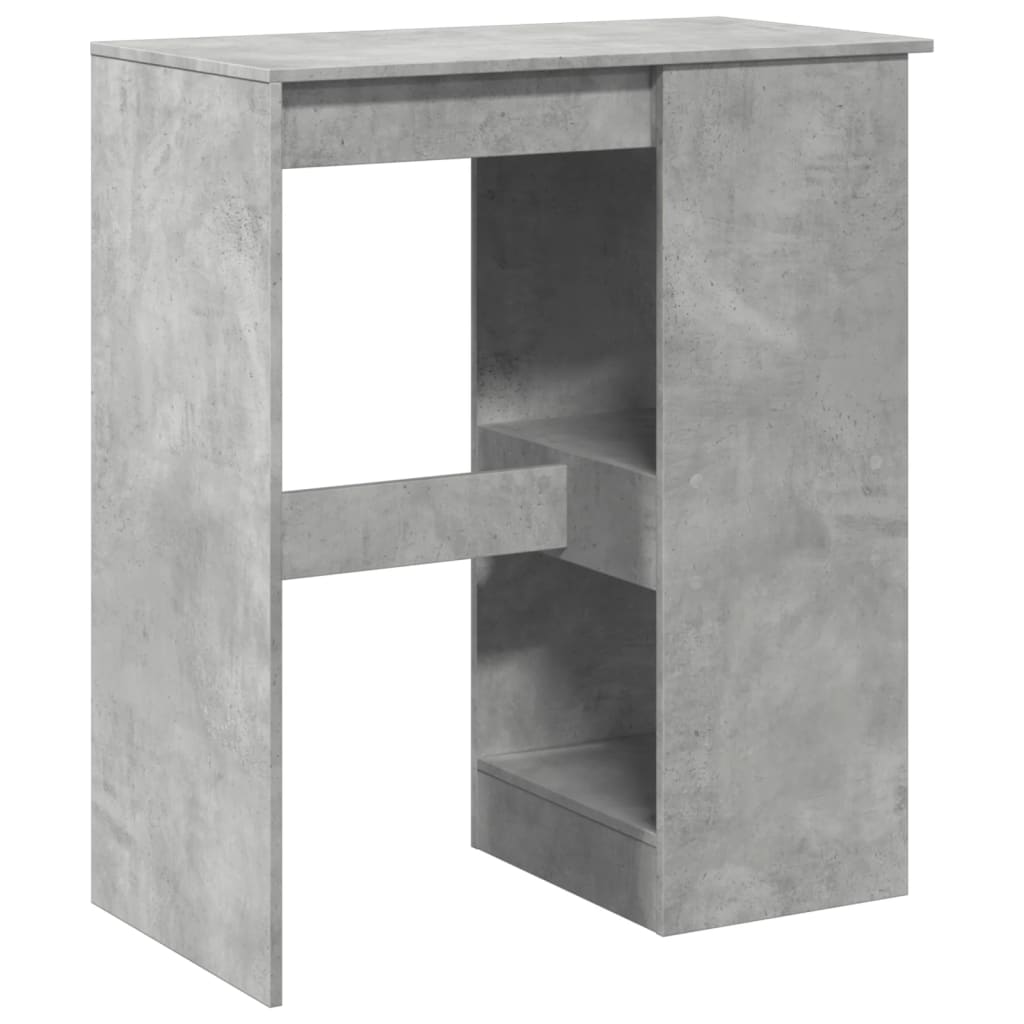 vidaXL Stolik barowy z przegródkami, szarość betonu, 90x47,5x103,5 cm