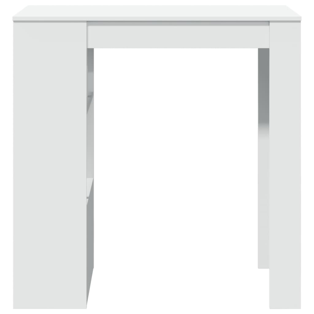 vidaXL Stolik barowy z przegrodami, biały, 102x50x103,5 cm