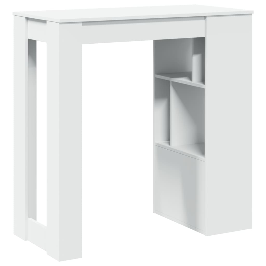 vidaXL Stolik barowy z przegrodami, biały, 102x50x103,5 cm