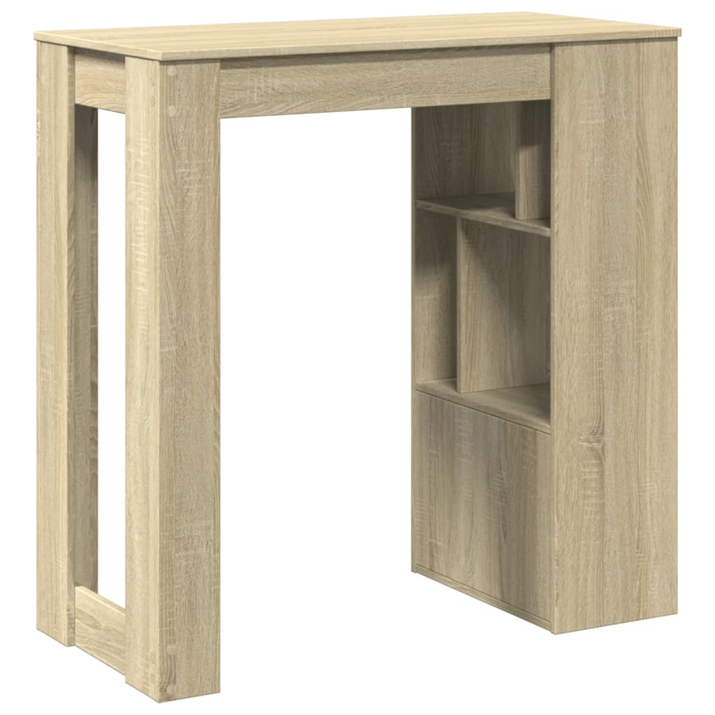 vidaXL Stolik barowy z przegrodami, dąb sonoma, 102x50x103,5 cm
