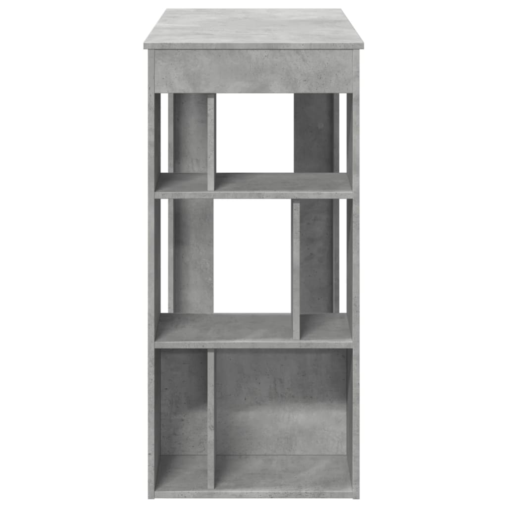 vidaXL Stolik barowy z przegrodami, szarość betonu, 102x50x103,5 cm