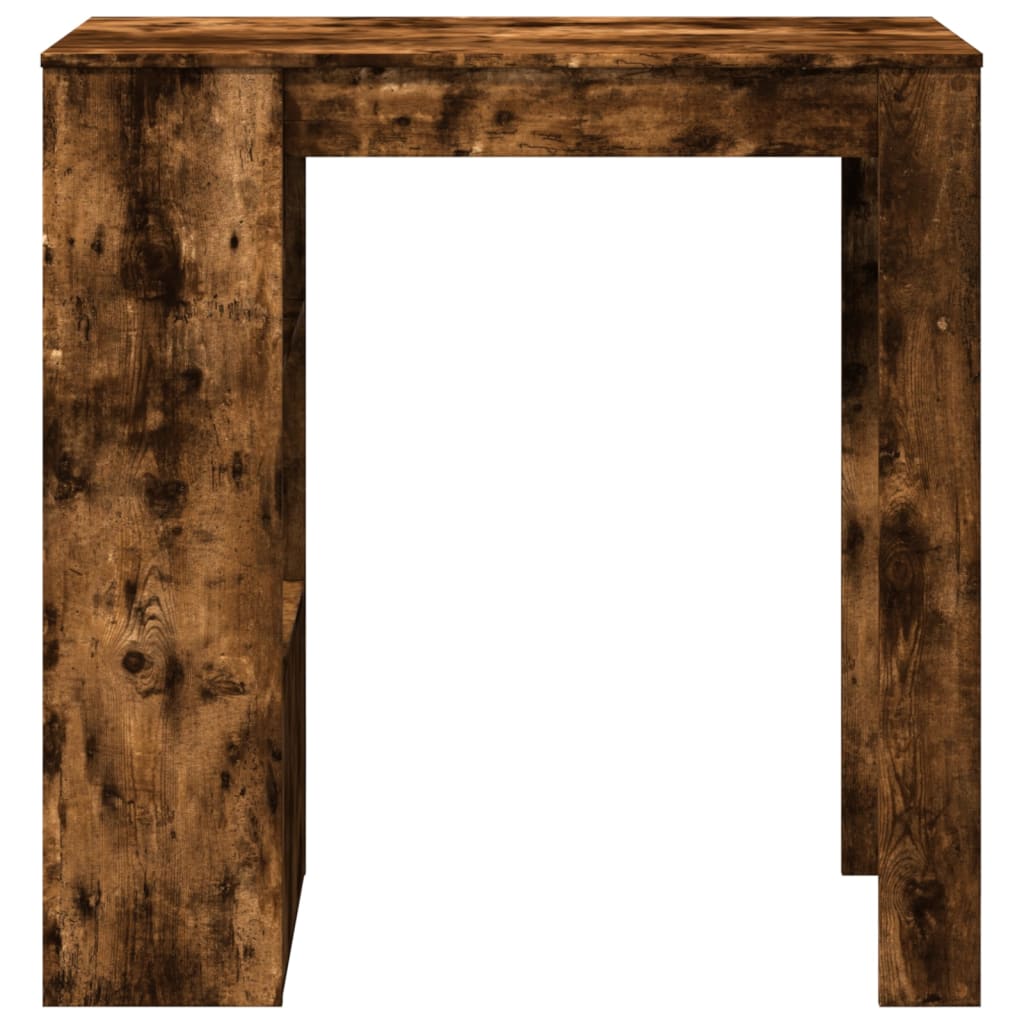 vidaXL Stolik barowy z przegrodami, przydymiony dąb, 102x50x103,5 cm