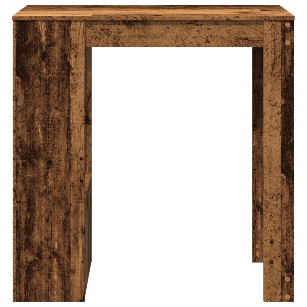 vidaXL Stolik barowy z przegrodami, stare drewno, 102x50x103,5 cm