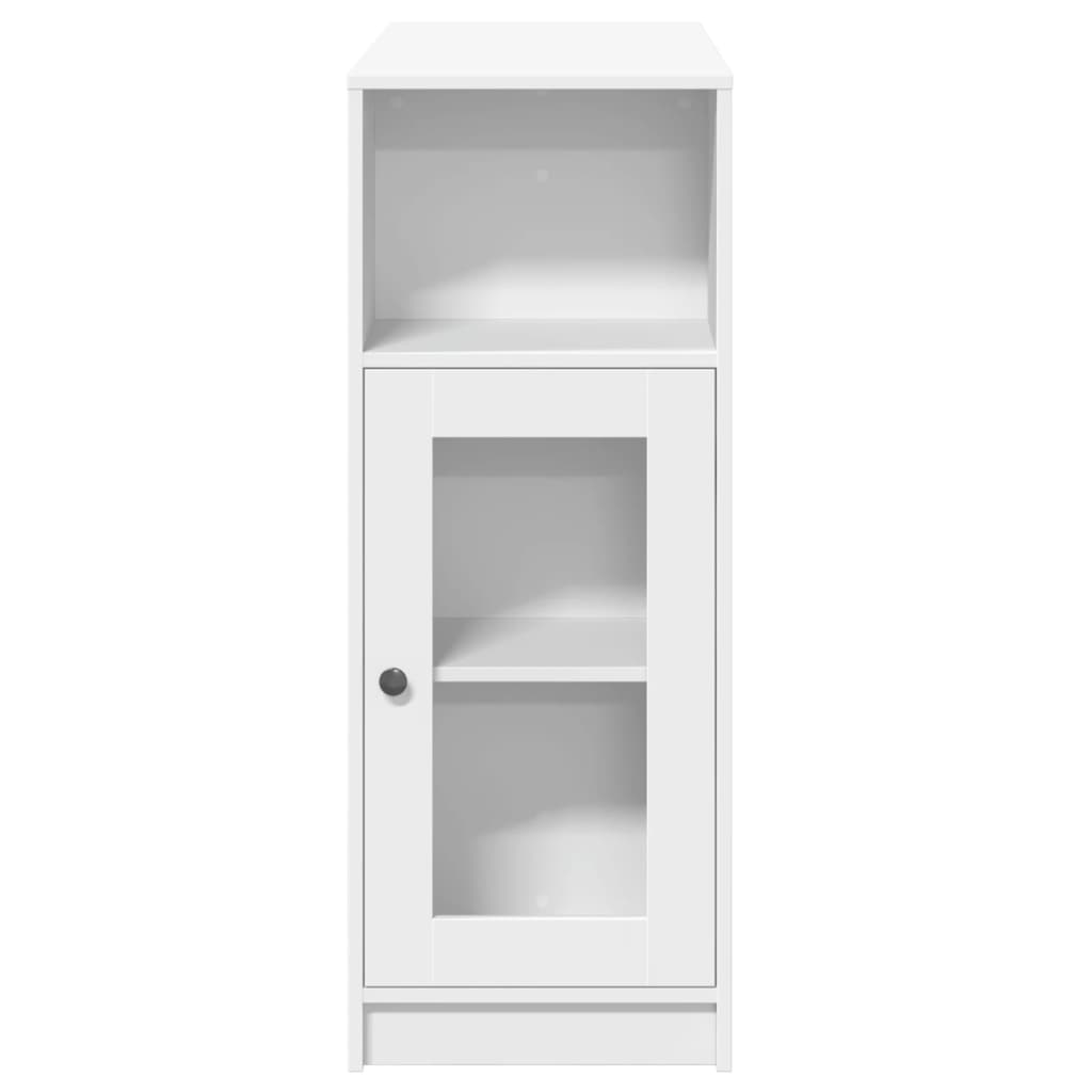 vidaXL Stolik barowy z przegrodami, biały, 101x40x103,5 cm