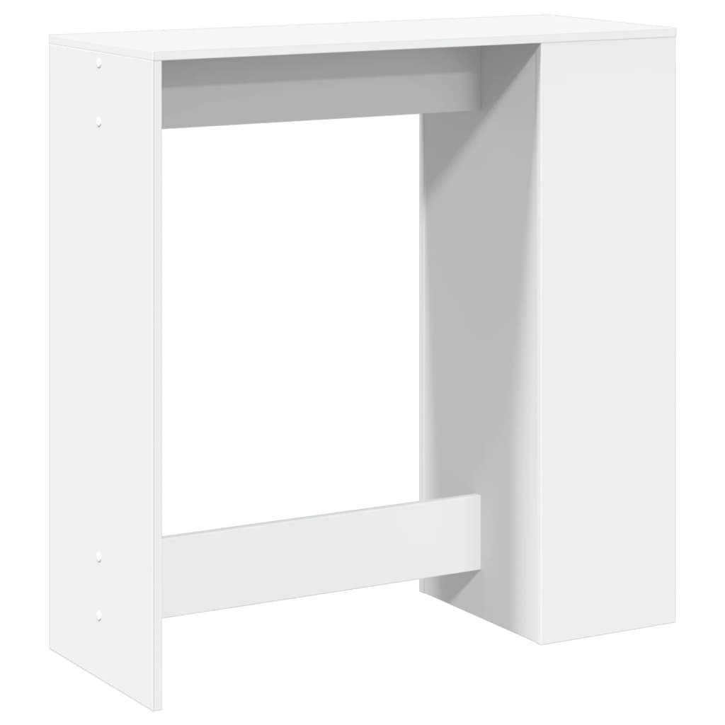 vidaXL Stolik barowy z przegrodami, biały, 101x40x103,5 cm