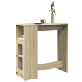 vidaXL Stolik barowy z przegrodami, dąb sonoma, 101x40x103,5 cm