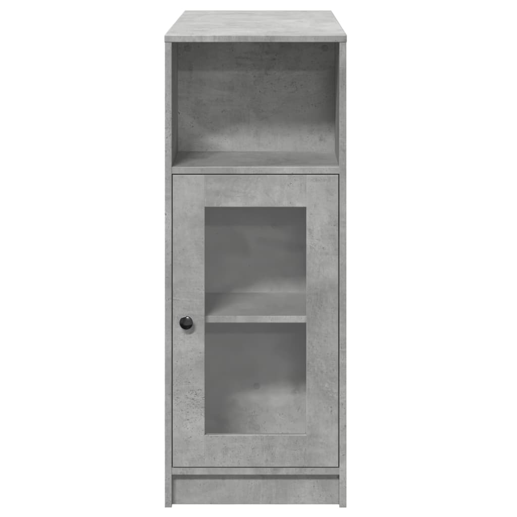vidaXL Stolik barowy z przegrodami, szarość betonu, 101x40x103,5 cm