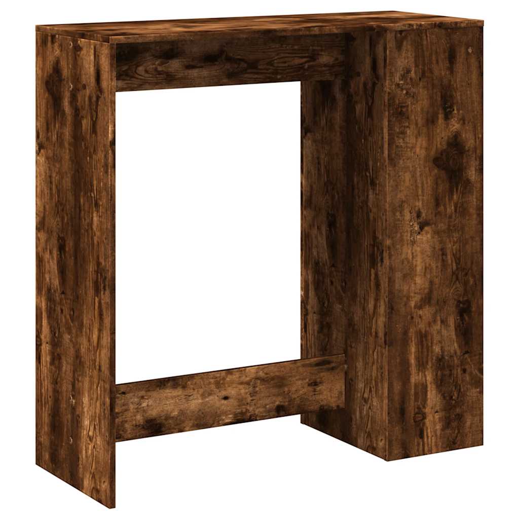 vidaXL Stolik barowy z przegrodami, przydymiony dąb, 101x40x103,5 cm