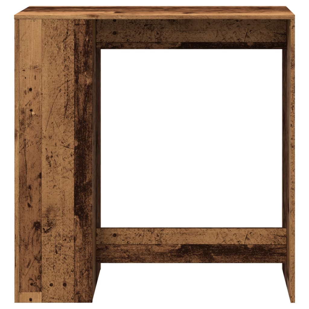 vidaXL Stolik barowy z przegrodami, stare drewno, 101x40x103,5 cm