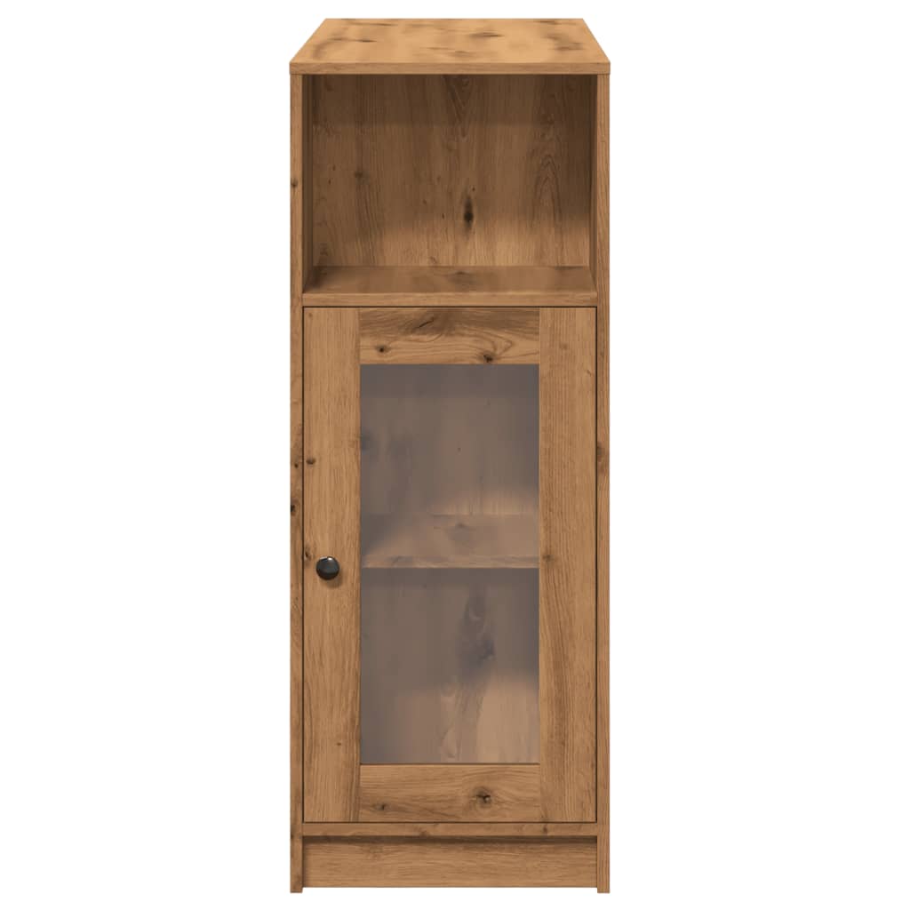 vidaXL Stolik barowy z przegrodami, dąb artisian, 101x40x103,5 cm