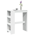 vidaXL Stolik barowy z półkami, biały, 90x40x103,5 cm