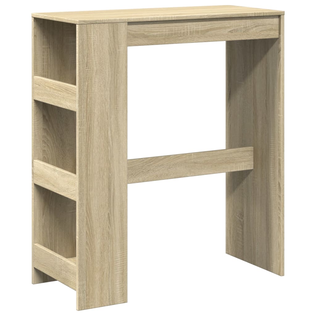 vidaXL Stolik barowy z przegrodami, dąb sonoma, 90x40x103,5 cm