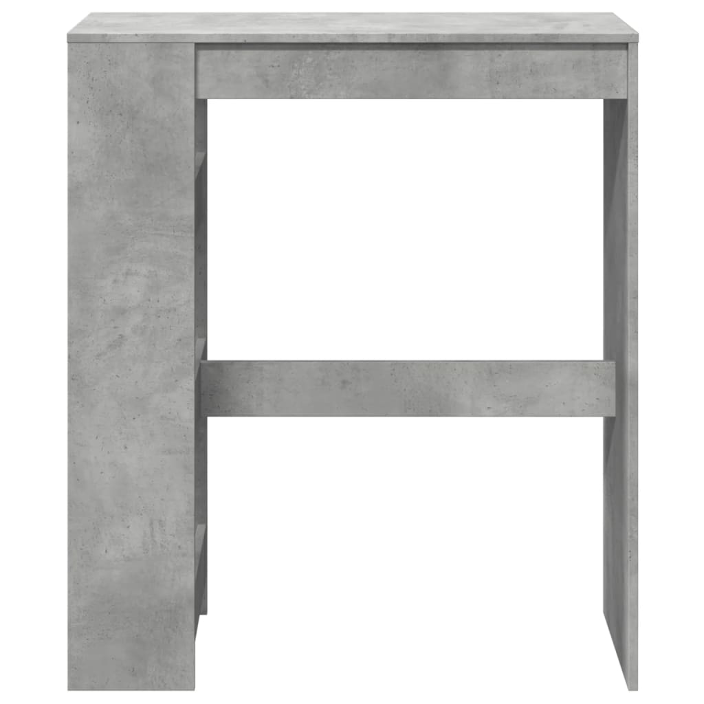 vidaXL Stolik barowy z przegrodami, szarość betonu, 90x40x103,5 cm