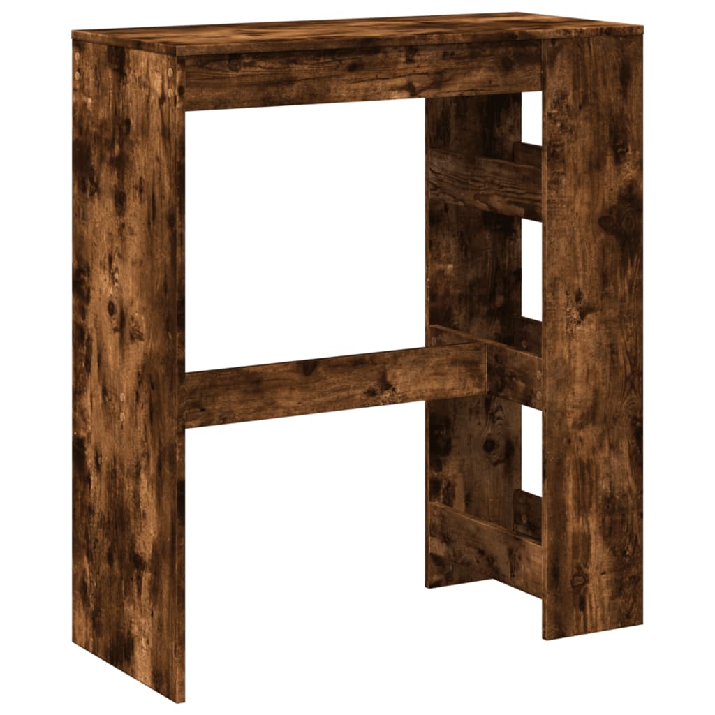 vidaXL Stolik barowy z przegrodami, przydymiony dąb, 90x40x103,5 cm