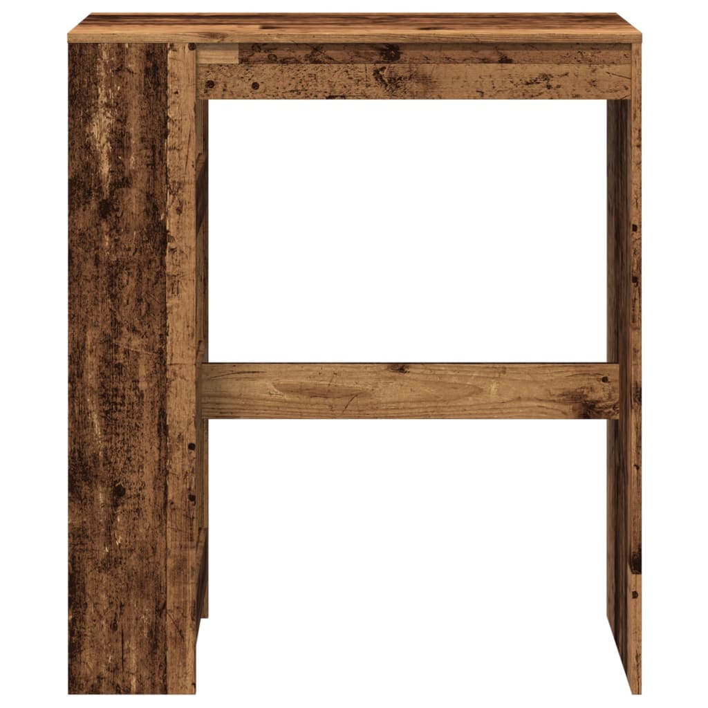 vidaXL Stolik barowy z przegrodami, stare drewno, 90x40x103,5 cm