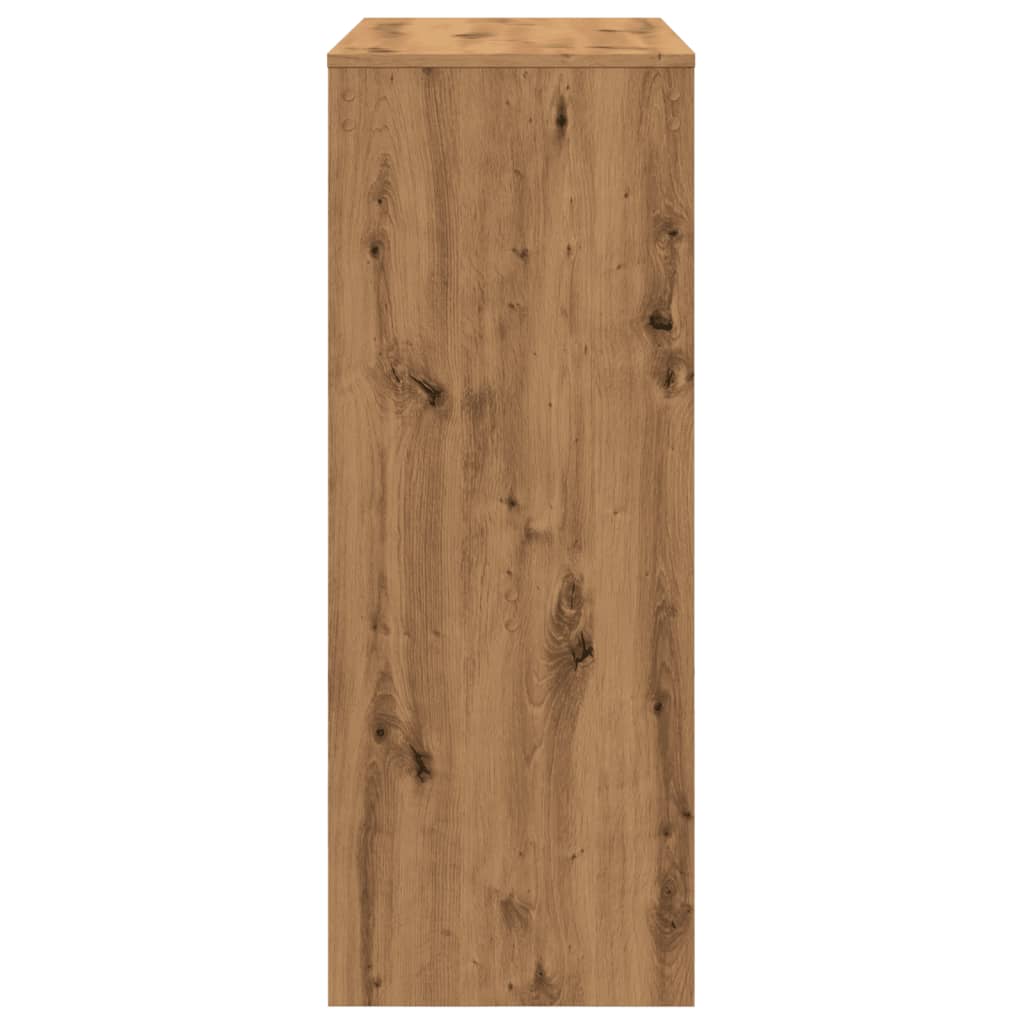 vidaXL Stolik barowy z przegrodami, dąb artisian, 90x40x103,5 cm