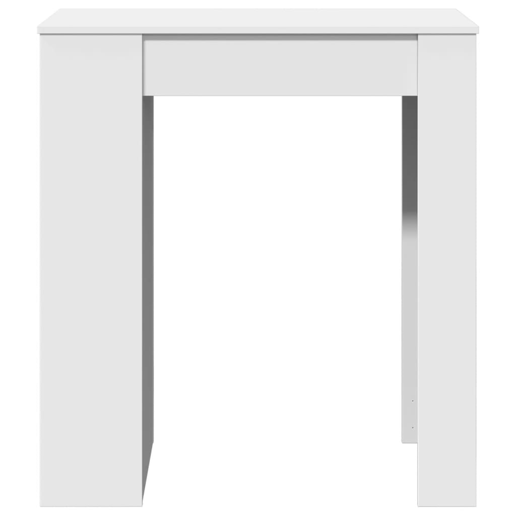 vidaXL Stolik barowy z półkami, biały, 95x47x103,5 cm
